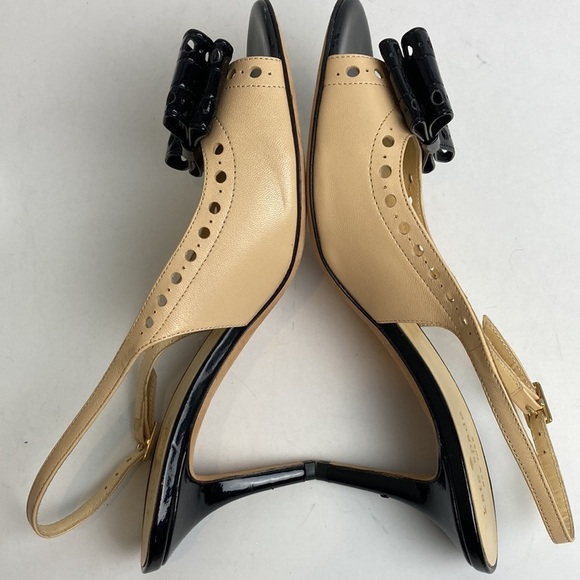 Kate Spade Two-toned Monica Slingback Heels 8.5 Patent Leather Preppy Feminine - Picture 15 of 16